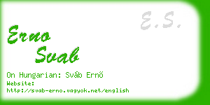 erno svab business card